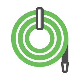 Green and white hose icon